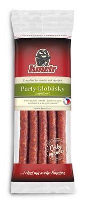 Obrázek ŠETŘÍME JÍDLEM: Kmotr Party klobásky paprikové 75g