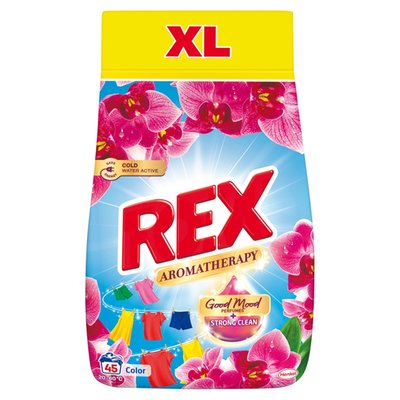 Obrázek REX prací prášek Aromatherapy Orchid Color 45 praní, 2,475kg