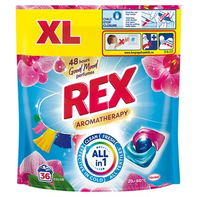 Obrázek REX Aromatherapy Color přípravek pro praní prádla 36 praní 36 x 12g (432g)