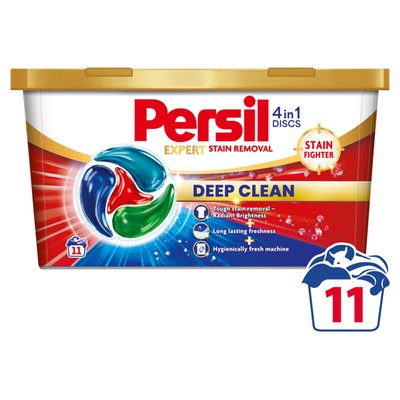 Obrázek Persil Discs 4in1 Deep Clean Expert Stain Removal prací prostředek 11 praní 11 x 17g (187g)