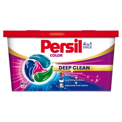 Obrázek Persil Discs 4in1 Deep Clean Color předdávkovaný prací prostředek 13 praní 13 x 16,5g (214,5g)