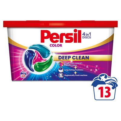 Obrázek Persil Discs 4in1 Deep Clean Color předdávkovaný prací prostředek 13 praní 13 x 16,5g (214,5g)