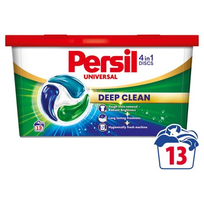 Obrázek Persil Discs 4in1 Deep Clean Universal předdávkovaný prací prostředek 13 praní 13 x 16,5g (214,5g)