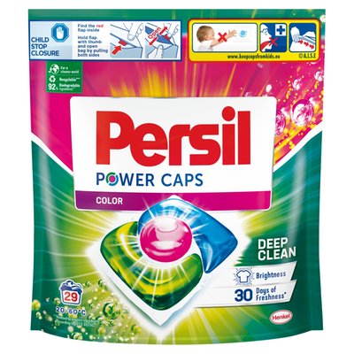 Obrázek PERSIL prací kapsle Power-Caps Deep Clean Color Doypack 29 praní, 406g