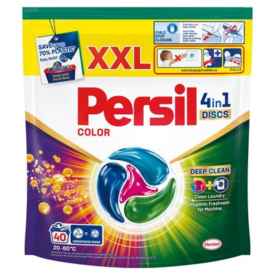 Obrázek Persil Discs 4in1 Deep Clean Color předdávkovaný prací prostředek 40 praní 40 x 16,5g (660g)