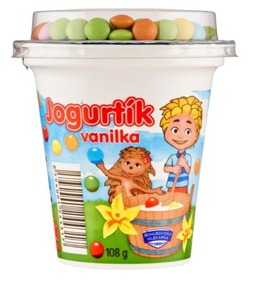 Obrázek Bobík jogurtík vanilkový s lentilkami 108g