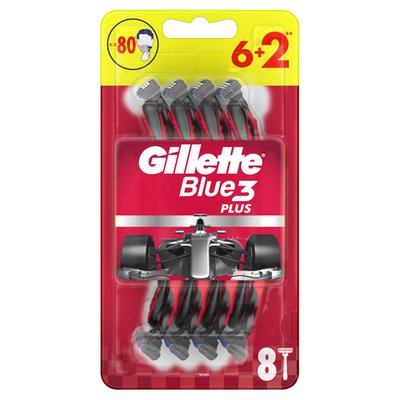 Obrázek Gillette Blue3 Nitro Pánské Pohotové Holítko, 8 ks