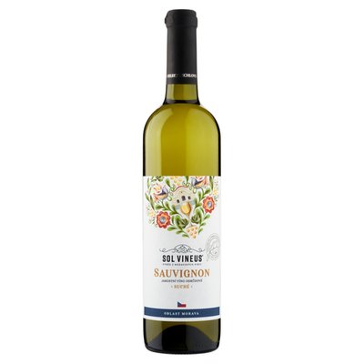 Obrázek Sol Vineus Sauvignon jakostní víno odrůdové bílé suché 0,75l