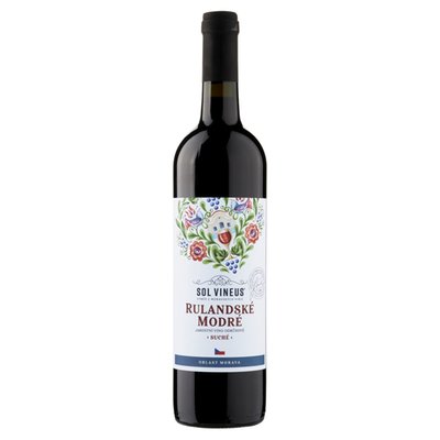 Obrázek Sol Vineus Rulandské modré jakostní víno odrůdové červené suché 0,75l