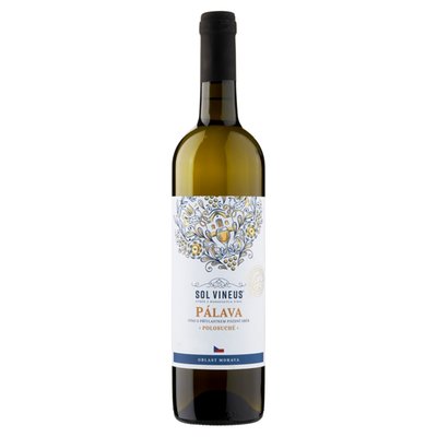 Obrázek Sol Vineus Pálava víno s přívlastkem pozdní sběr bílé polosuché 0,75l