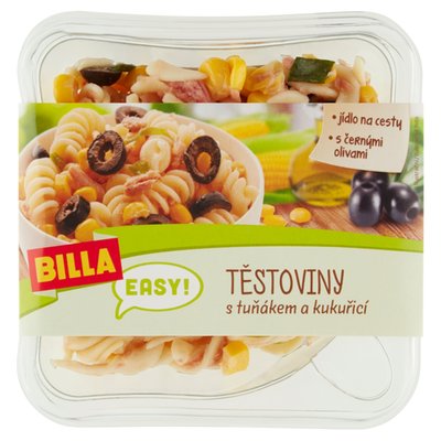 Obrázek ŠETŘÍME JÍDLEM: BILLA EASY Těstoviny s tuňákem a kukuřicí 200g