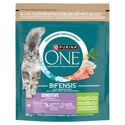 Obrázek Purina ONE Bifensis Sensitive granule pro kočky krůta 800g