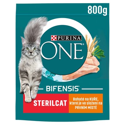 Obrázek Purina ONE Bifensis Sterilised granule pro kočky kuřecí 800g