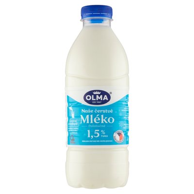Obrázek ŠETŘÍME JÍDLEM:Olma Čerstvé mléko polotučné 1,5% 1l
