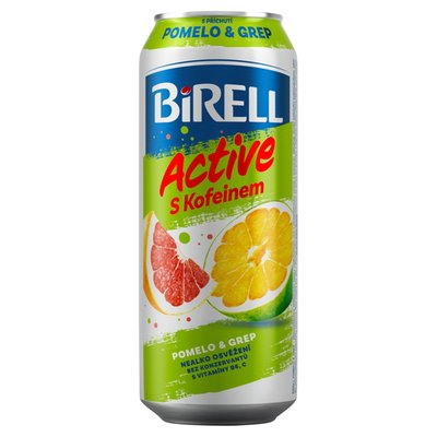 Obrázek Birell Active Pomelo & grep s kofeinem 0,5l