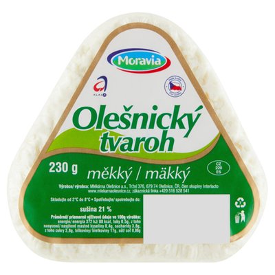 Obrázek ŠETŘÍME JÍDLEM: Moravia Olešnický tvaroh měkký 230g