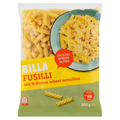 Obrázek BILLA Fusilli těstoviny semolinové sušené 500g