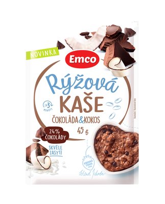 Obrázek Emco Rýžová kaše čokoláda & kokos 45g