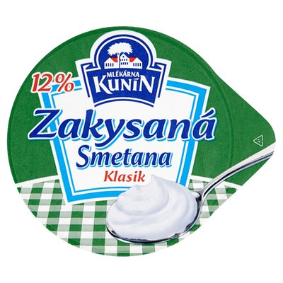 Obrázek ŠETŘÍME JÍDLEM: Kunín Smetana zakysaná 12% 190g
