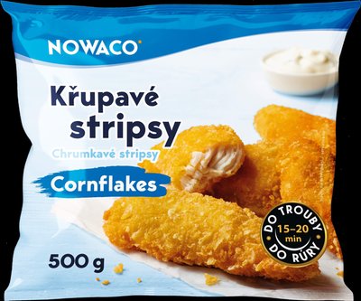 Obrázek Křupavé stripsy cornflakes Nowaco 500g