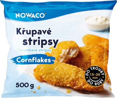 Obrázek Křupavé stripsy cornflakes Nowaco 500g