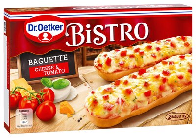 Obrázek Dr. Oetker Bistro Baguette Cheese & Tomato 2 x 125g (250g)