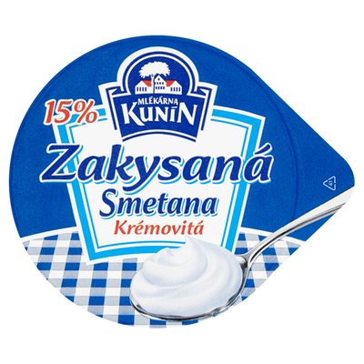 Obrázek ŠETŘÍME JÍDLEM: Kunín Smetana Zakysaná 15% 190g