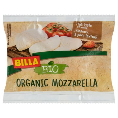Obrázek ŠETŘÍME JÍDLEM: BILLA BIO Mozzarella 100g