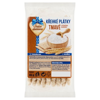 Obrázek Křehké plátky tmavé Srdce domova, 65g,