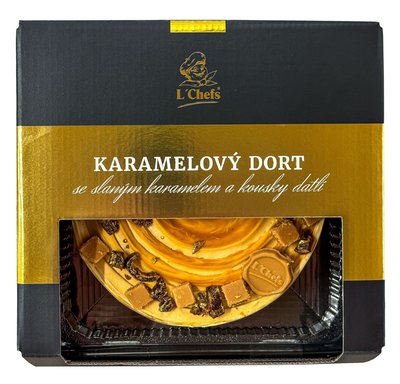 Obrázek Karamelový dort se slaným karamelem a kousky datlí 600 g