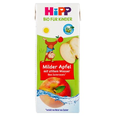 Obrázek HiPP Bio nápoj jemné jablko s neperlivou pramenitou vodou od 1+ 200ml