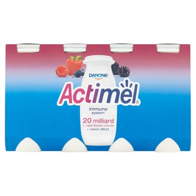 Obrázek ŠETŘÍME JÍDLEM: Actimel probiotický jogurtový nápoj lesní plody 8 x 100g (800g)