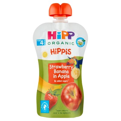 Obrázek HiPP HiPPis Bio jablko-banán-jahoda 100g