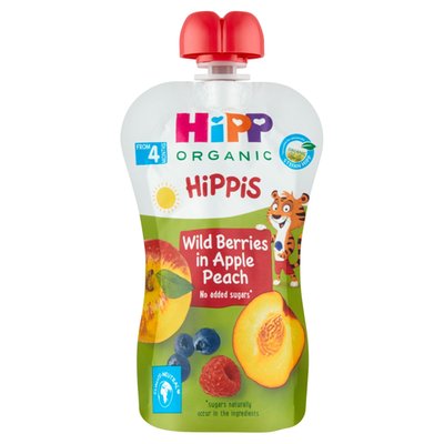 Obrázek HiPP HiPPis Bio jablko-broskve-lesní ovoce 100g