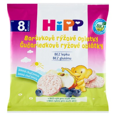 Obrázek HiPP Bio borůvkové rýžové oplatky 30g