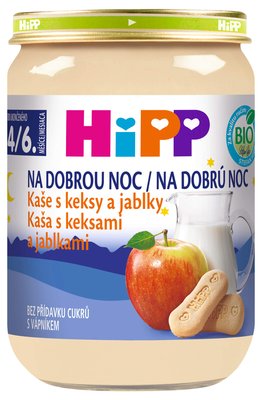Obrázek HiPP BIO Kaše na dobrou noc s keksy a jablky 190 g