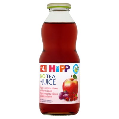 Obrázek HiPP Bio nápoj s ovocnou šťávou a šípkovým čajem 0,5l