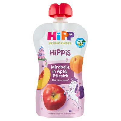 Obrázek HiPP HiPPiS Bio jablko-broskev-mirabelka 100g