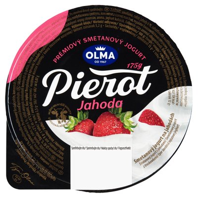Obrázek ŠETŘÍME JÍDLEM: Olma Pierot Smetanový jogurt na jahodách 175g