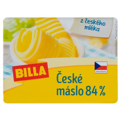 Obrázek ŠETŘÍME JÍDLEM: BILLA České máslo 84% 250g