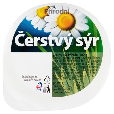 Obrázek ŠETŘÍME JÍDLEM: Přírodní čerstvý sýr 100g