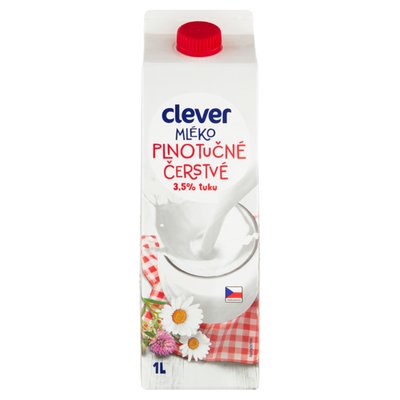 Obrázek ŠETŘÍME JÍDLEM: clever Čerstvé mléko plnotučné 3,5% 1l