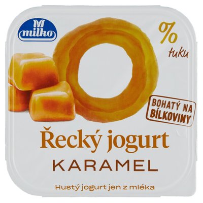 Obrázek ŠETŘÍME JÍDLEM: Milko Řecký jogurt 0% karamel 140g