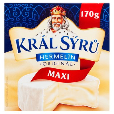 Obrázek ŠETŘÍME JÍDLEM: Král Sýrů Hermelín originál maxi 170g