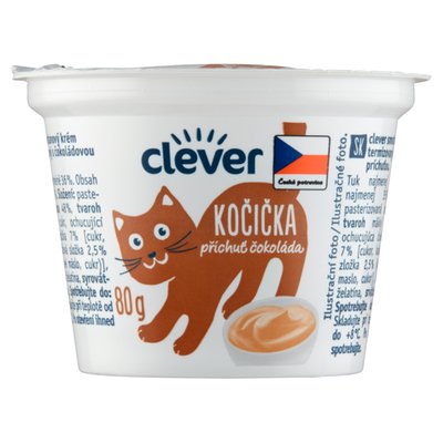 Obrázek ŠETŘÍME JÍDLEM: clever Smetanový krém termizovaný s čokoládovou příchutí 80g