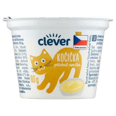 Obrázek ŠETŘÍME JÍDLEM: clever Smetanový krém termizovaný s vanilkovou příchutí 80g