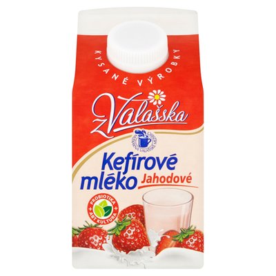 Obrázek ŠETŘÍME JÍDLEM: Mlékárna Valašské Meziříčí Kefírové mléko jahodové 450g