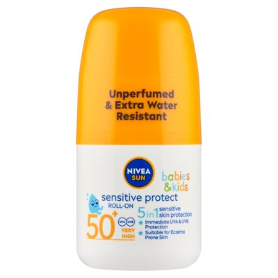 Obrázek Nivea Sun Sensitive Protect Dětské mléko na opalování v kuličce OF 50+ 50ml