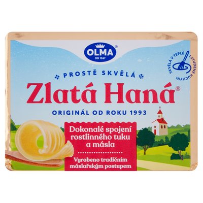 Obrázek ŠETŘÍME JÍDLEM: Olma Zlatá Haná Roztíratelný směsný tuk 250g