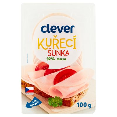 Obrázek ŠETŘÍME JÍDLEM: clever Kuřecí šunka 92% masa 100g
